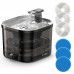 Wireless Cat Water Fountain for Drinking with External Pump, 4-Layer Filters Smart Silent 2L Pet Water Dispenser, 5000mAh Cordless Battery Operated, Rechargeable - 306 Stainless Steel Panel